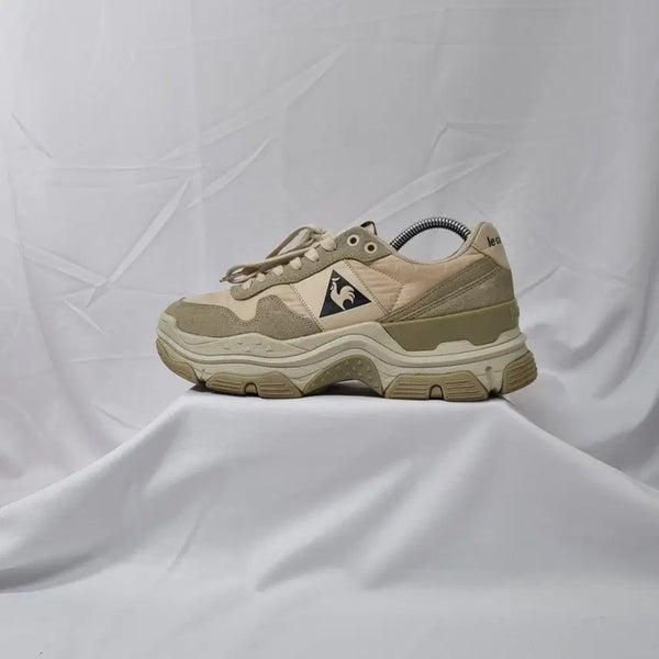[BUNJANG] Le Coq Sportif Turbo Maxi Beige Sneakers / 빈티지하서 265 르꼬끄 터보 맥시 베이지 스니커즈