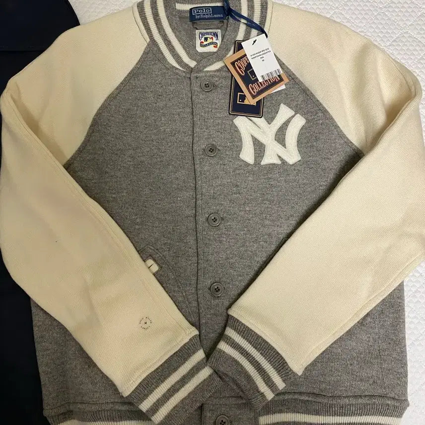 [BUNJANG] Polo Ralph Lauren Yankees Wool Knit Varsity Jacket - Size M / 폴로 양키스 울 니트 바시티 M