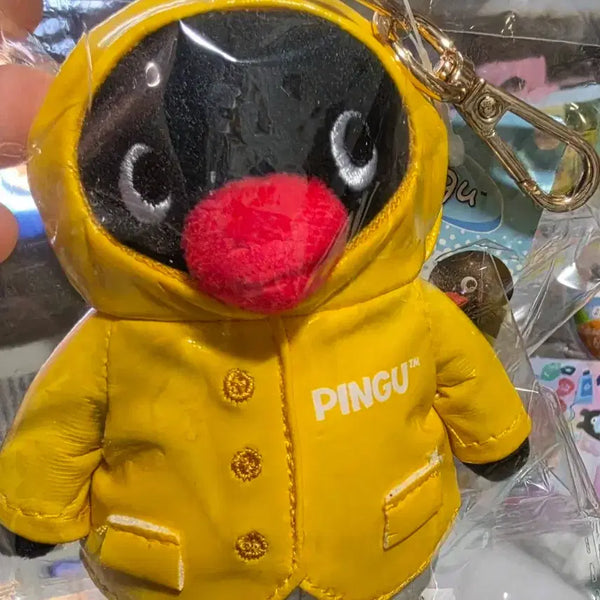 [BUNJANG] CGV Pingu Raincoat Plush Keychain (Sealed) / cgv 우비 핑구 인형 키링 미개봉