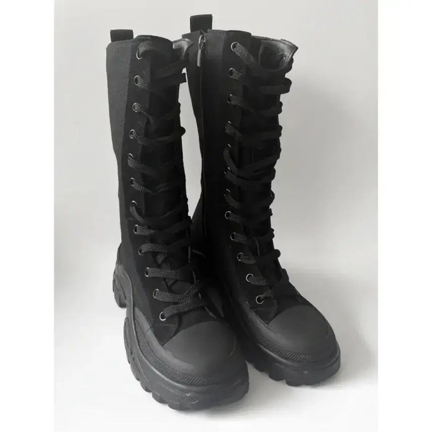 [BUNJANG] KIMISS Lace-up Mid Boots 250mm / 키미스 레이스업 미디 부츠 새상품 250mm