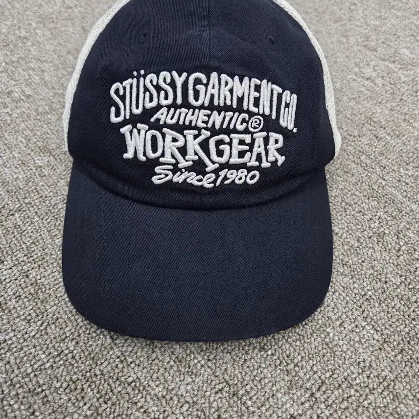 [BUNJANG] Stussy Low Profile Workgear Stripback Black Cap / 스투시 로우 프로파일 워크기어 스트립백 블랙 모자 볼캡