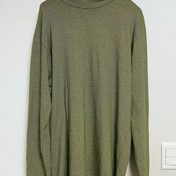 [BUNJANG] Pragmatic Border Tee Green Black Stripe Turtleneck Size 2 / (지드래곤 착용)프라그매틱 보더티 2사이즈