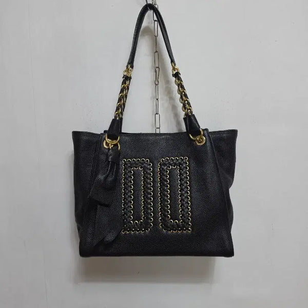 [BUNJANG] Daks DD Logo Black Chain Shoulder Bag / 닥스 DD로고 블랙 체인 숄더백
