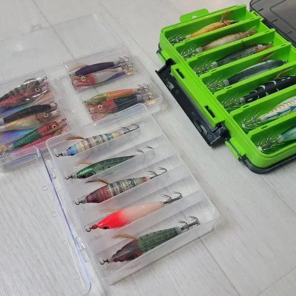 [BUNJANG] UV Fluorescent Squid and Cuttlefish Lure Set (22 pcs) / 갑오징어 쭈꾸미 쭈갑용 에기 세트 구하기 힘든 사이즈 uv 형광 에기 세트 22개