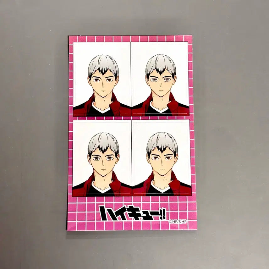 [BUNJANG] Haikyuu!! Shinsuke Kita Insignia Sticker Sheet / 하이큐 키타 신스케 증사 증명사진 스티커 1장 이나리자키 굿즈