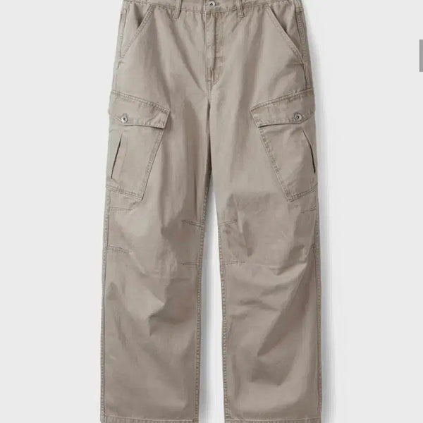 [BUNJANG] Branded Uniform Cargo Pants [Ash Beige] / 브랜디드 UNIFORM CARGO PANTS [ASH BEIGE]