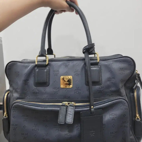 [BUNJANG] MCM Visetos Boston Bag Golf Travel Bag / MCM 정품 비세토스 보스턴백 골프 여행 가방