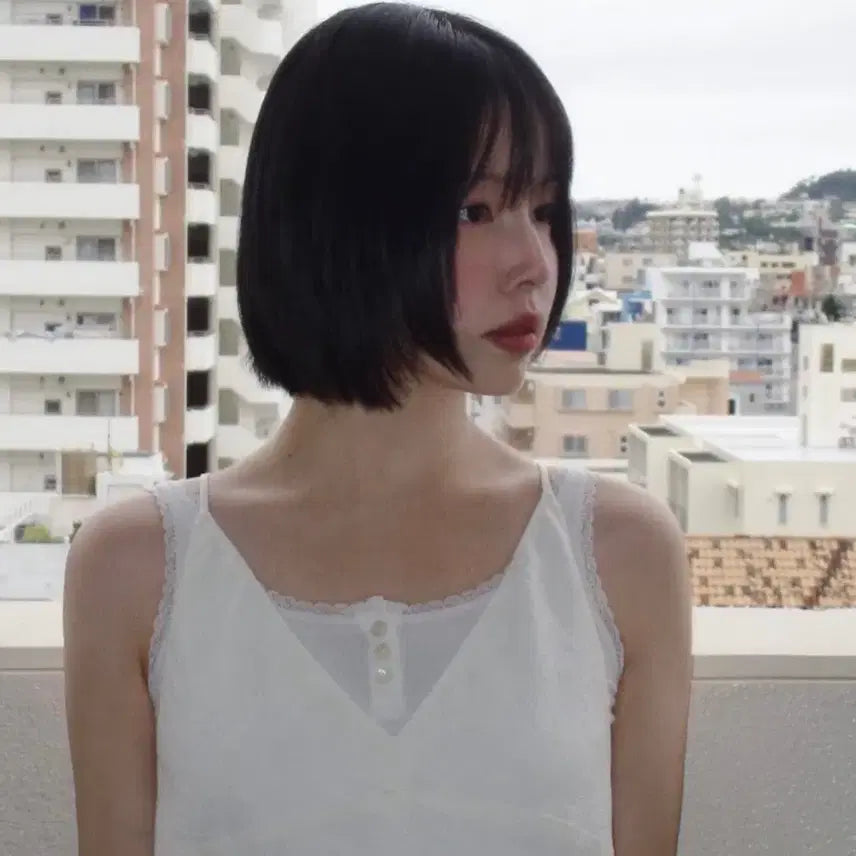 [BUNJANG] Obagnaire Leaves Sleeveless Ivory / 오브네어 leaves 슬리브리스 아이보리