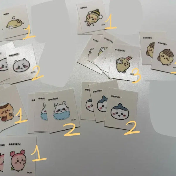 [BUNJANG] Munjagwi Retro Seal 3rd Edition Removable Stickers / 먼작귀 레트로 씰 3탄 리무버블 스티커 띠부띠부씰