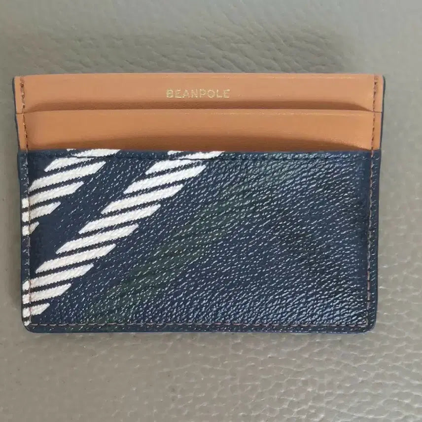 [BUNJANG] Beanpole Card Wallet Navy Check / 빈폴 카드 지갑 네이비 체크