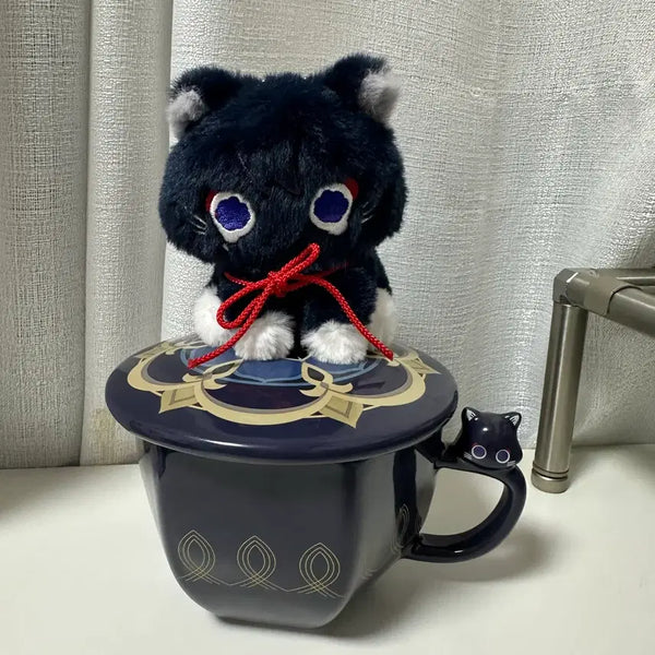 [BUNJANG] Genshin Impact Scaramouche Cat Megacoffee Mug & Plush / 원신 방랑자 스카라무슈 고양이 메가커피 컵 머그컵 누이 인형 미호요 호요랜드