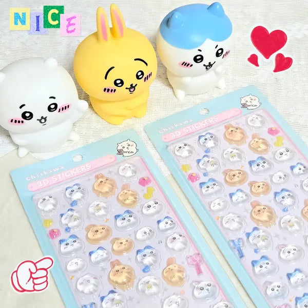 [BUNJANG] Cheekawa Usagi Hachiware Sticker Bonbon Drop Seal / 먼작귀 스티커 봉봉 드롭씰 치이카와 우사기 하치와레