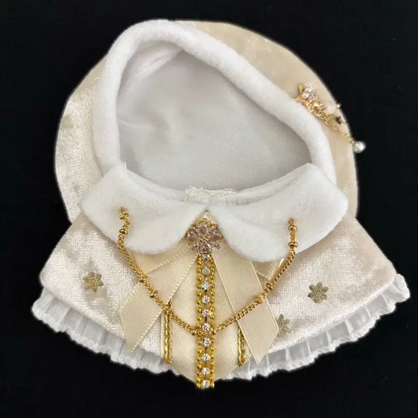 [BUNJANG] Ninimal 10cm Velvet Cape + Beret (Cream) / 니니멀 10cm 벨벳케이프+베레모(크림)