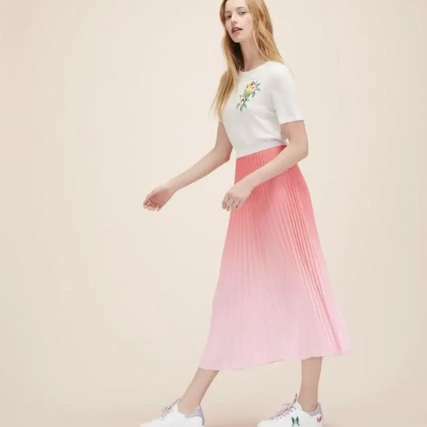 [BUNJANG] Maje Banding Gradient Pleats Long Skirt / Maje 마쥬 밴딩 그라데이션 플리츠 롱 스커트 2