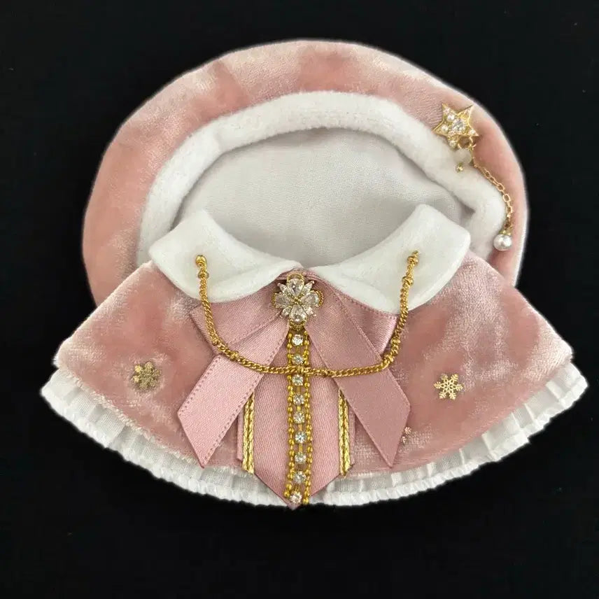 [BUNJANG] Ninimal 10cm Velvet Cape & Beret Set (Pink) / 니니멀 10cm 벨벳케이프+베레모(핑크)