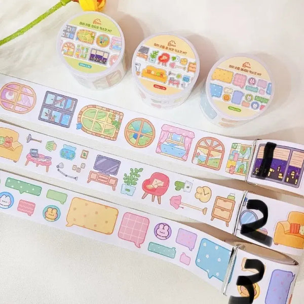 [BUNJANG] Kongdung-i's House Paper Cut Sticker / 콩둥이네 모조지 키스컷