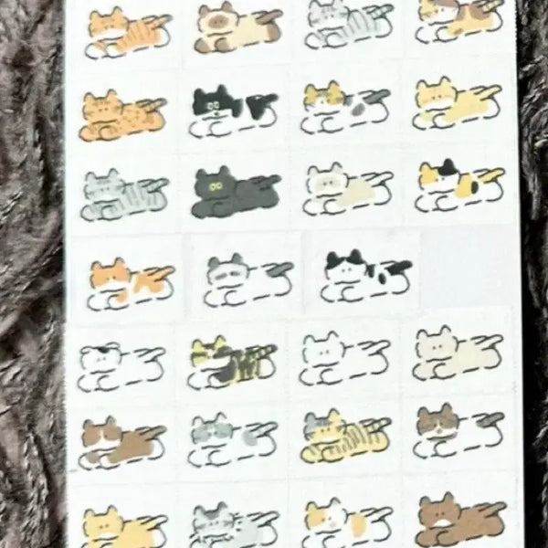 [BUNJANG] Dding Ddong Cat Easy Cut Washi Tape / 띵똥 고양이이지컷 마테