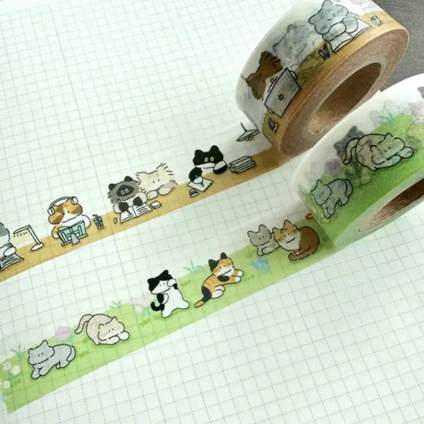[BUNJANG] Dding Dding Grass/Desk Washi Tape Set / [2종set]띵똥 잔디/책상 마테
