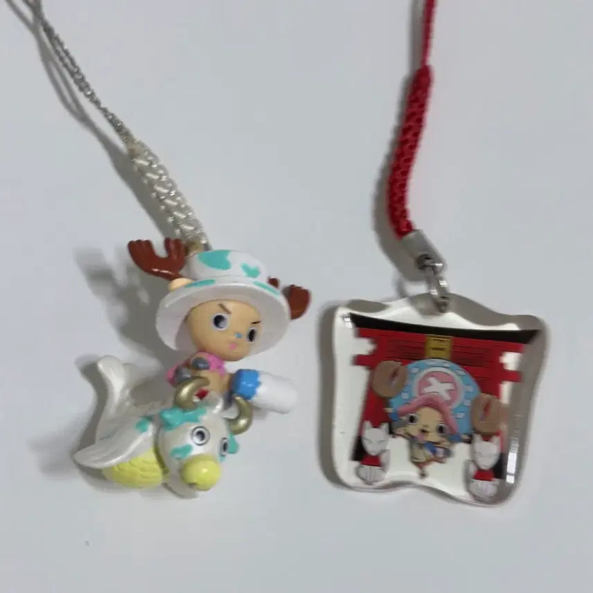 [BUNJANG] One Piece Tony Tony Chopper Figure Keychain Bundle Set / 원피스 토니토니 쵸파 피규어 키링 열쇠고리 2개 일괄