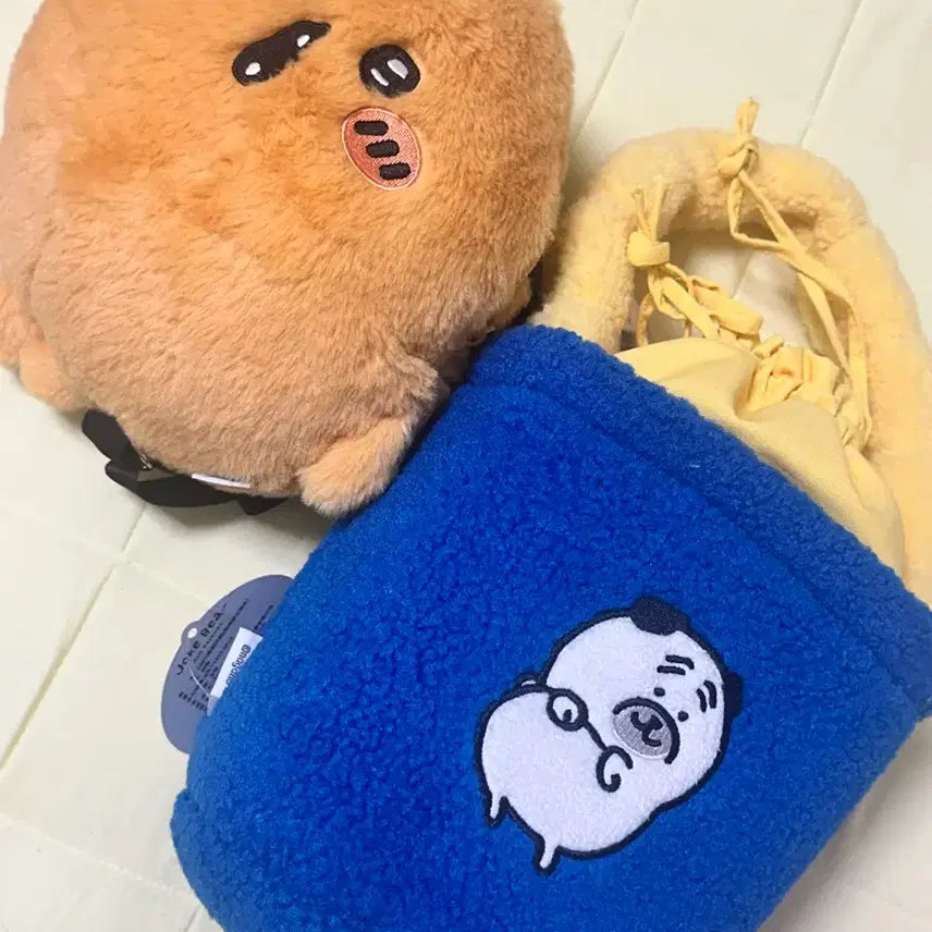 [BUNJANG] Nongdamgom Pug & Korokke Plush Set / 농담곰 퍼그, 고로케 세트