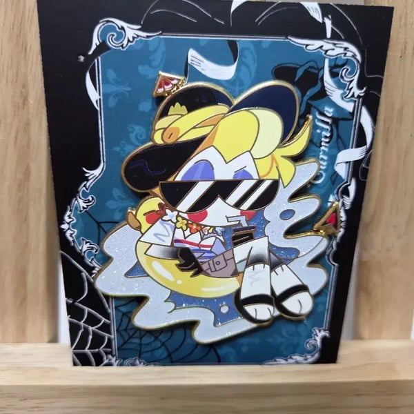 [BUNJANG] Hazbin Hotel Lucifer Fan-Made Badge / 해즈빈호텔 루시퍼 팬메이드 뱃지