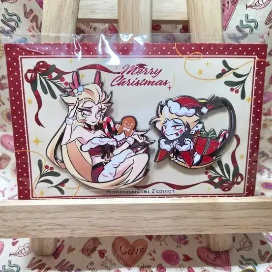 [BUNJANG] Hazbin Hotel Lucifer & Lilith Badge Set / 해즈빈호텔 루시퍼&릴리스 뱃지