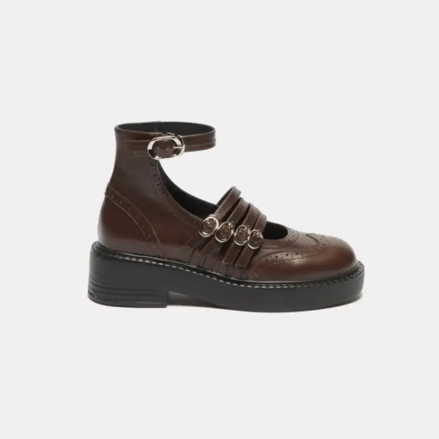 [BUNJANG] SUECOMMA BONNIE Oxford Strap Loafer Brown / [단종제품] 슈콤마보니 옥스포드 스트랩 로퍼 브라운