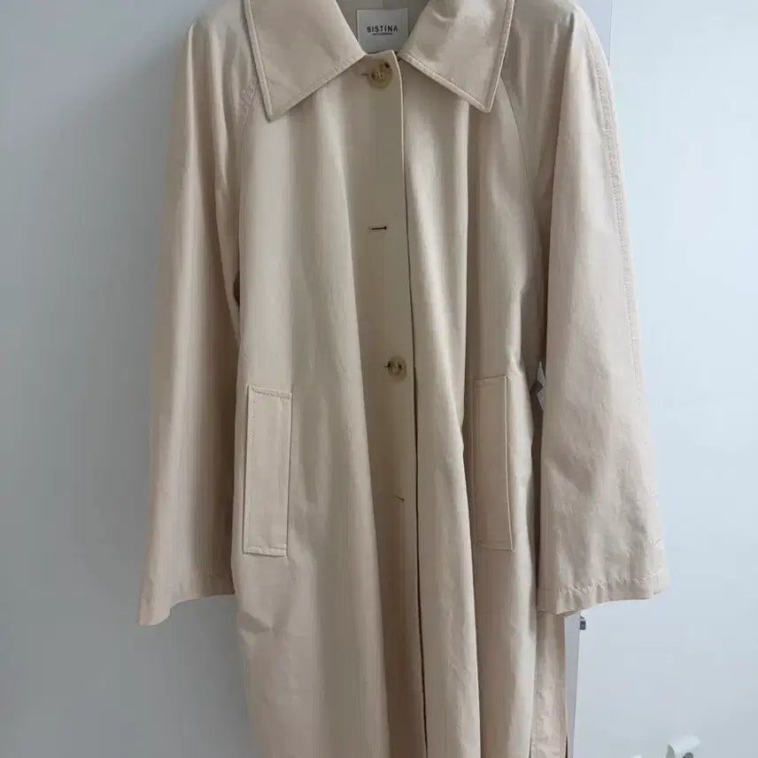 [BUNJANG] SISTINA Beige Trench Coat Size 55 / 새상품급! 시스티나 베이지색 트렌치 코트 55사이즈