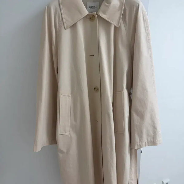 [BUNJANG] SISTINA Beige Trench Coat Size 55 / 새상품급! 시스티나 베이지색 트렌치 코트 55사이즈