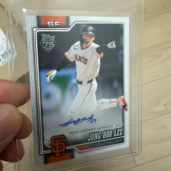 [BUNJANG] Jung Hoo Lee Topps Autographed Baseball Card / 이정후 toopps 탑스 오토 사인카드