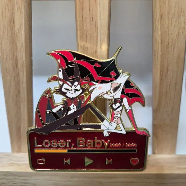 [BUNJANG] Hazbin Hotel Loser Angel Dust & Husk Fanmade Badge / 해즈빈호텔 루저 앤젤더스트&허스크 팬메이드 뱃지