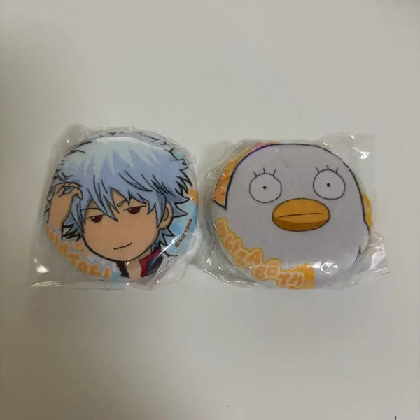 [BUNJANG] Gintama Gintoki & Elizabeth Squishy Cushion Can Badges / 은혼 말랑 쿠션 캔뱃지 뱃지 긴토키 엘리자베스