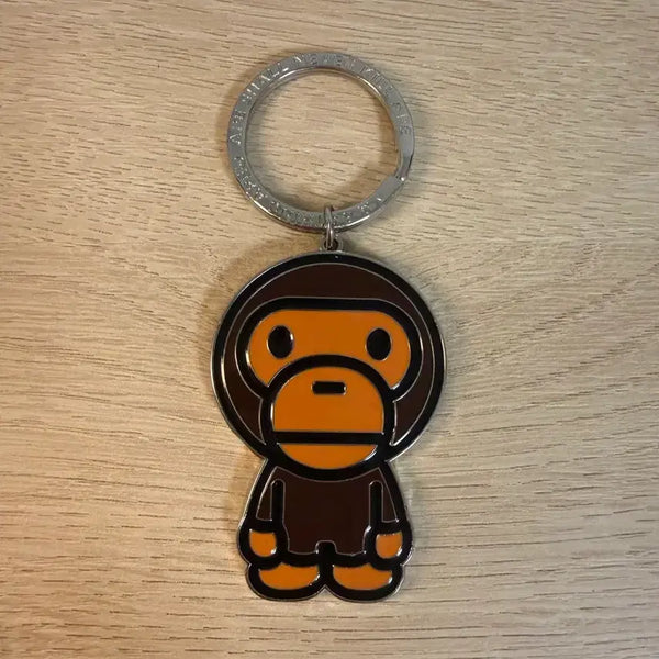 [BUNJANG] BAPE BABY MILO Metal Keychain Brown / 베이프 베이비 마일로 메탈 키체인 브라운