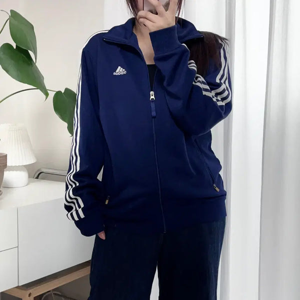 [BUNJANG] Adidas Navy Track Top Jersey / 아디다스 네이비 트랙탑 져지 [ 100 ]