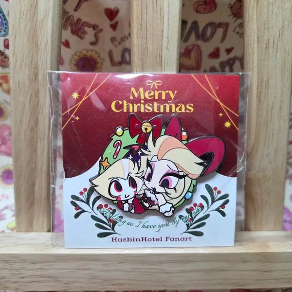 [BUNJANG] Hazbin Hotel Lucifer & Lilith Chibi Badge / 해즈빈호텔 루시퍼&릴리스 치비 뱃지