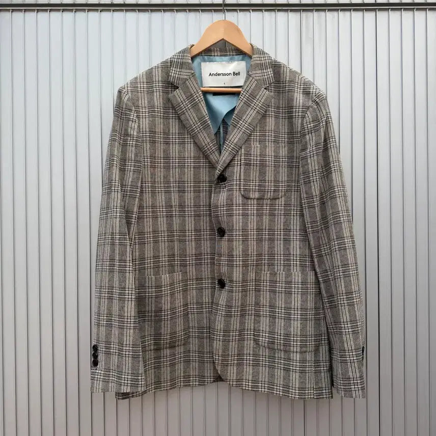 [BUNJANG] Andersson Bell Linen Eriksson Check Suit Jacket / 앤더슨벨 리넨 에릭슨 체크 수트자켓