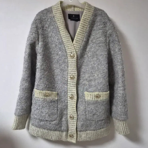 [BUNJANG] LANVIN Grey Cardigan / 한섬 팸셀 비품 랑방 가디건 그레이 44사이즈이나 넉넉