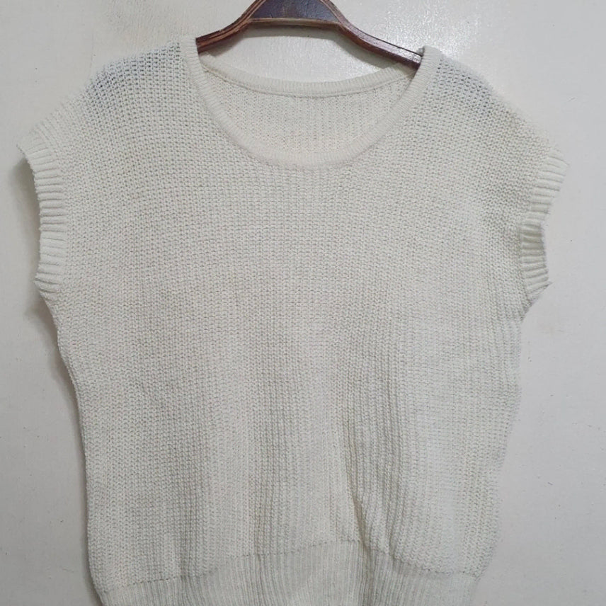 [BUNJANG] Ivory Knit Vest XL / 아이보리 니트 베스트 XL