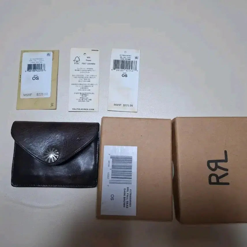 [BUNJANG] RRL Concho Leather Card Holder Brown / RRL 콘초 레더 카드 지갑 브라운 가죽