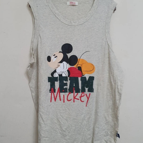 [BUNJANG] HAUSS Mickey Mouse Tank Top L (100) Grey / HAUSS 미키마우스 나시티 L(100) 그레이