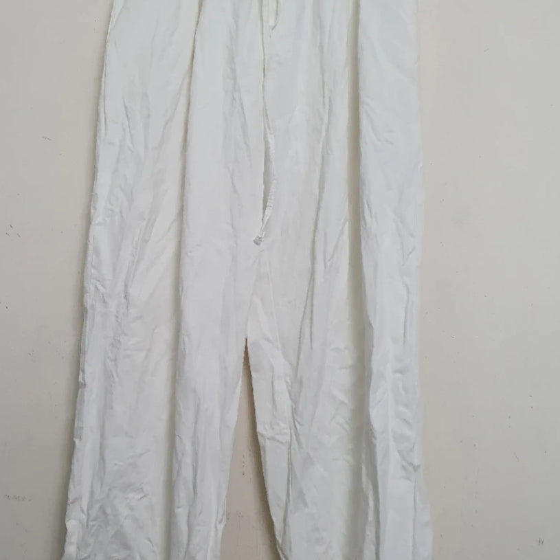 [BUNJANG] HIRISK White Wide Pants - Size M / HIRISK 화이트 와이드 팬츠 M