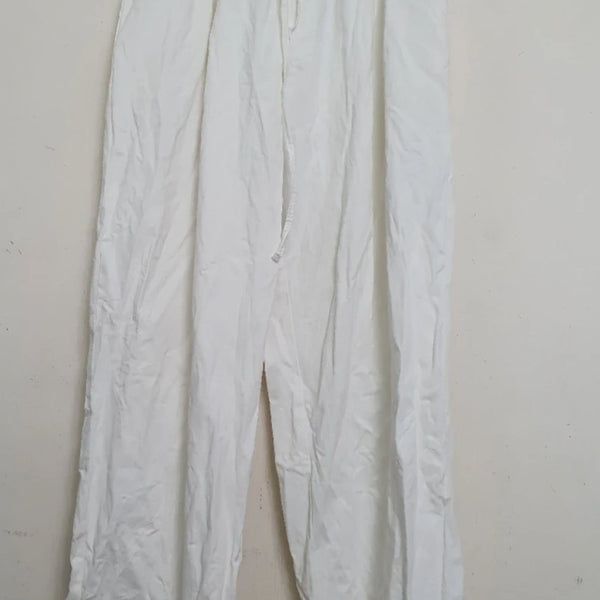 [BUNJANG] HIRISK White Wide Pants - Size M / HIRISK 화이트 와이드 팬츠 M