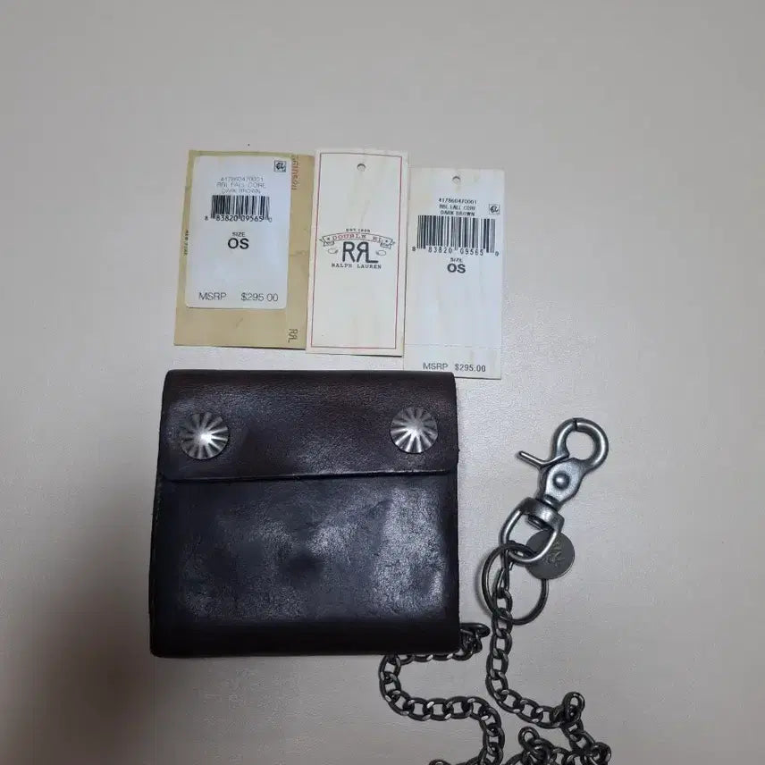 [BUNJANG] RRL Concho Leather Chain Wallet / RRL 콘초 레더 체인 지갑 월렛