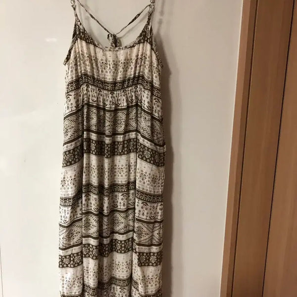 [BUNJANG] Thursday Island Bohemian Maxi Dress / 써스데이아일랜드 원피스 보헤미안 히피 나시 민소매 에스닉 휴가 슬리브리스