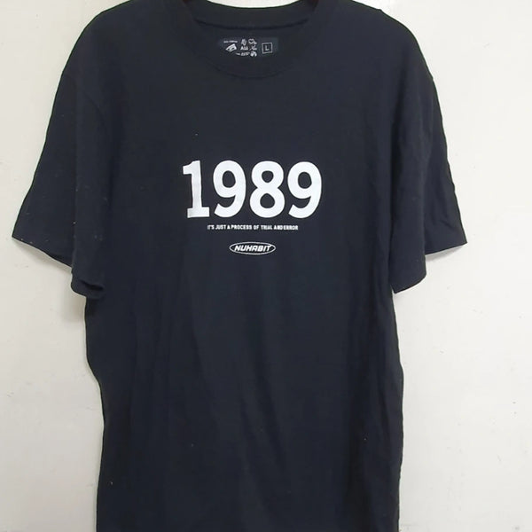 [BUNJANG] Nuhabit 1989 Black T-Shirt (L) / 누하빗 1989 블랙 반팔티 L