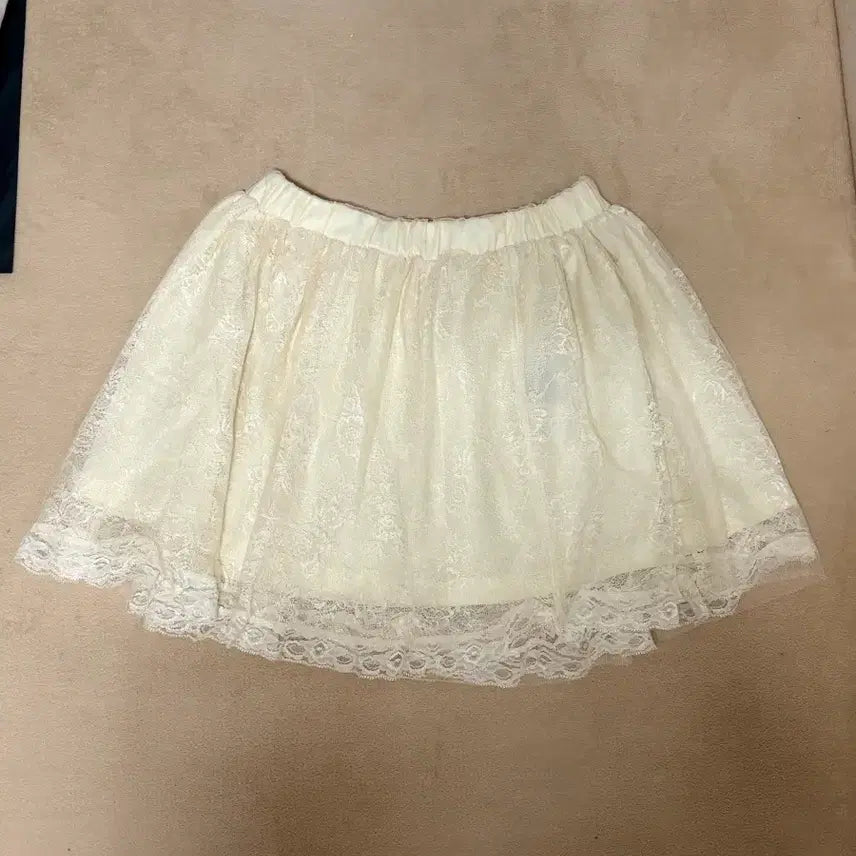 [BUNJANG] Women's Lace Mori Girl Mini Skirt / 여성 레이스 스커트 모리걸 빈티지 달천깔