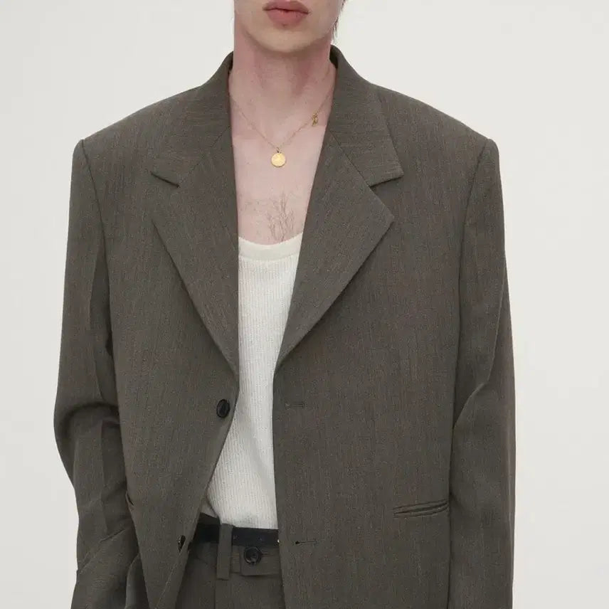 [BUNJANG] Tonywack Light Wool Relaxed Tailored Jacket Beige Taupe / [L]토니웩 라이트 울 릴렉스드 테일러드 자켓 베이지 토프