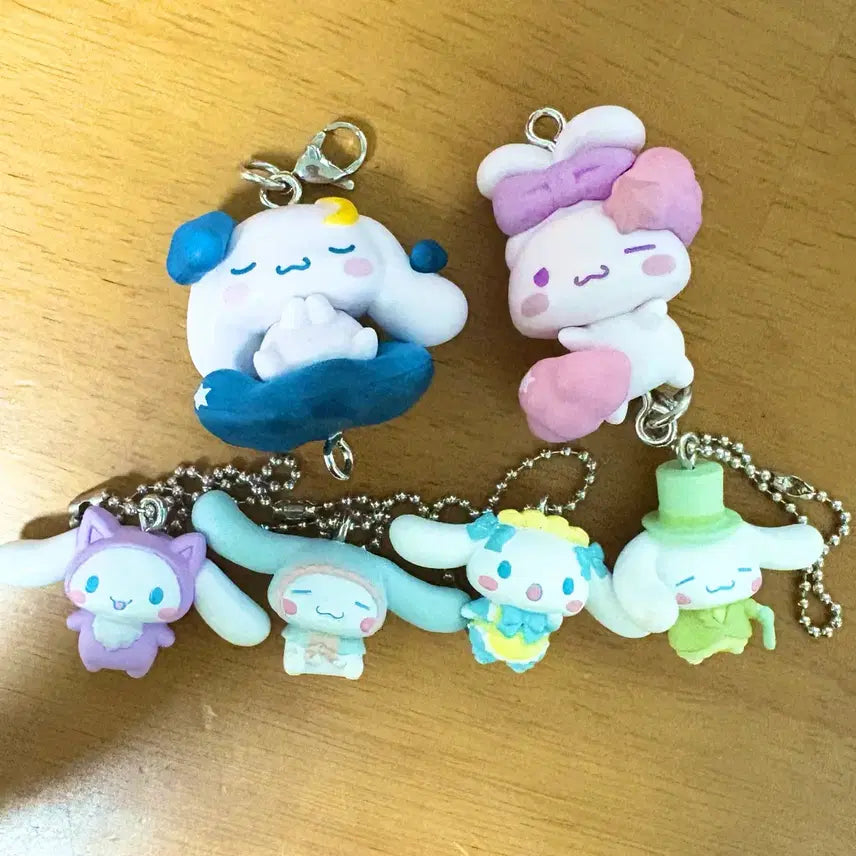[BUNJANG] Cinnamoroll Gacha Keyring Figure Set / 시나모롤 가챠 키링 피규어 6개 일괄 양도