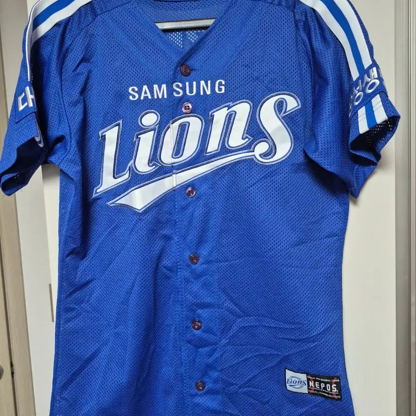 [BUNJANG] Samsung Lions Dynasty Era Nepos Authentic Uniform Size 100 Jin Kap-yong / 삼성라이온즈 왕조시절 네포스 정품 유니폼 100사이즈 진갑용 마킹 판매합