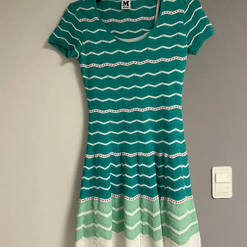 [BUNJANG] Missoni Pattern Knit Dress Green / Missoni 미쏘니 패턴 니트 원피스 그린